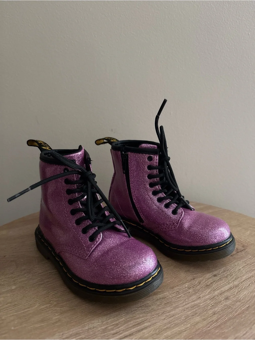 Dr. Martens 1460 Purple Glitter boots Toddler Size 8